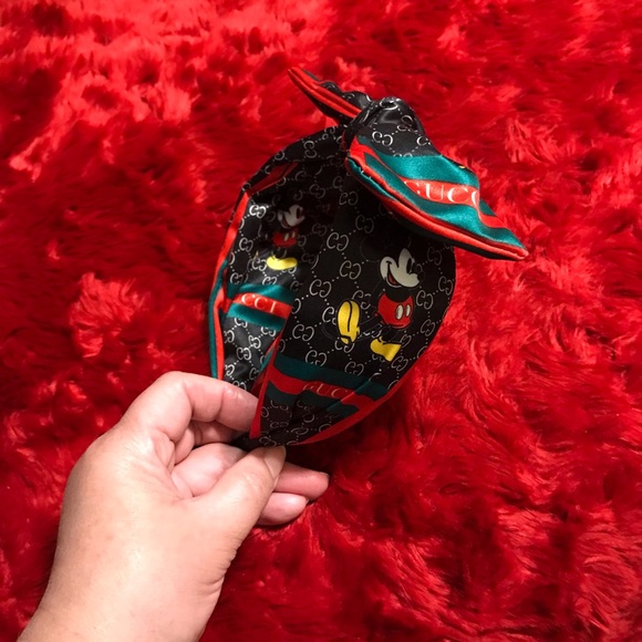 Beautiful stylish Mickey Mouse/GG headband w/ bow in Black. One size - Picture 5 of 7